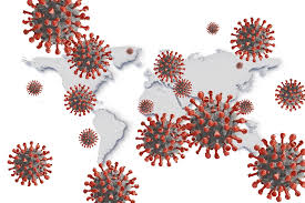 Reproduction of an image illustrating Coronavirus