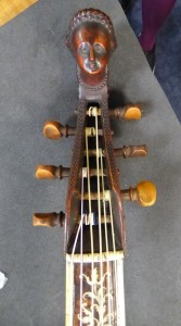 Viola da gamba after cleaning and re-stringing