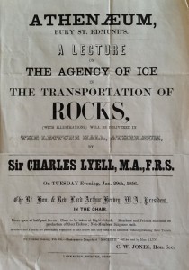 Poster advertising lecture given by Sir Charles Lyell