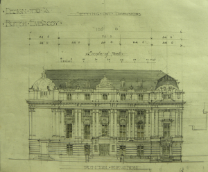 One of the edifices in the sketch-book 'British Embassy Design 1905' by Charles Lovett Gill. Coll-1603.