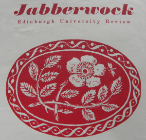 Artwork from a poster advertising a 1958 issue of 'The Jabberwock'. Coll-1611.