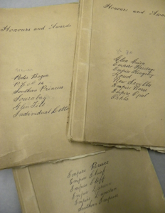 Correspondence files concerning honours and awards to officers and men serving on Salvesen vessels during the Second World War. Salvesen Archive. Coll-36 (2nd tranche. E2)