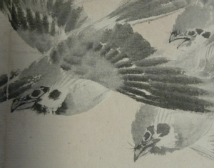 Flock of sparrows - from the album of Japanese paintings - Centre for Research Collections
