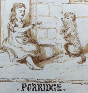 Illustration accompanying the recipe for porridge