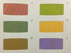 From the catalogue of silk samples from Kyoto, Japan, in Coll-1762.