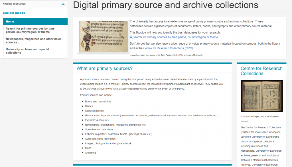 Digital archives and primary sources for your dissertation