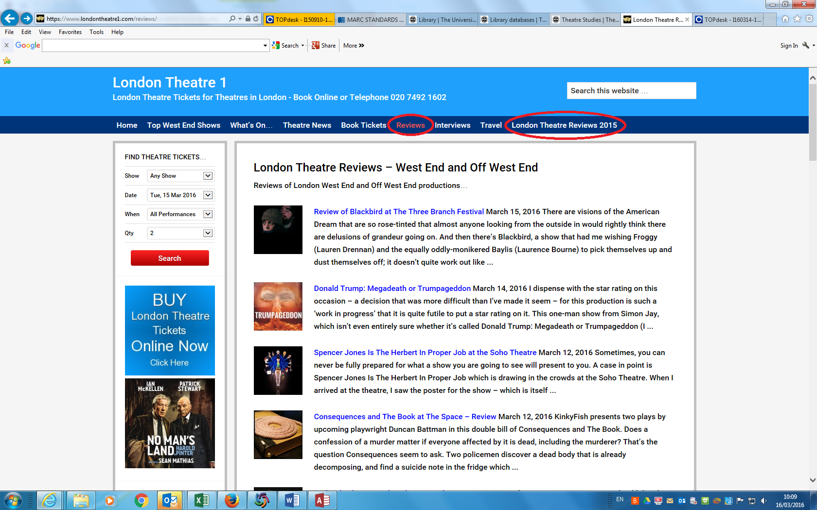 London Theatre Reviews