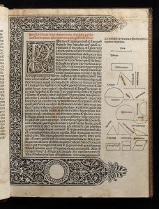 Euclid. Elementa geometriae. Venice: Erhard Ratdolt, 1482. NCL Inc. 70