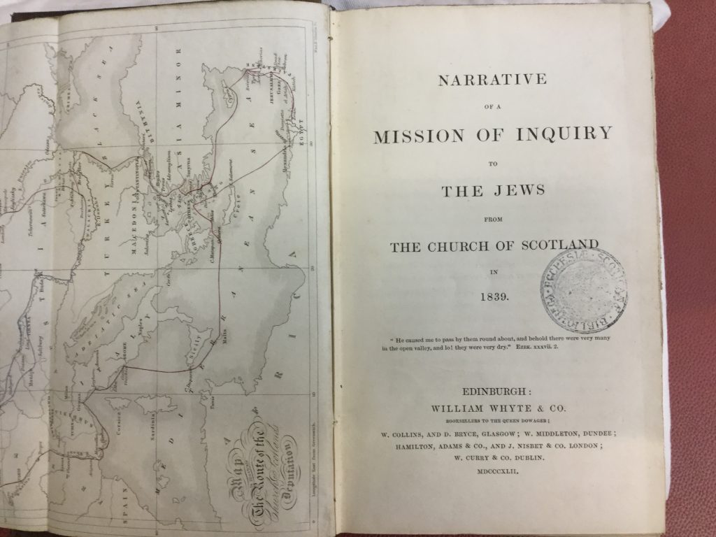 Bonar, Andrew and McCheyne, Robert Murray. Edinburgh : W. Whyte, 1842. New College Library, tNV 2 BON 2