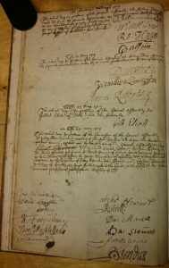 Signed copy of the Westminster Confession of Faith showing the signature of Duncan Forbes of Culloden, amongst others (ref. MS WES 3.1).