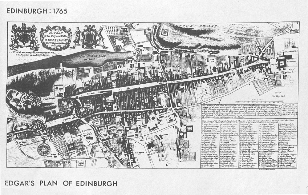 Edinburgh: 1765 - Edgar's Plan of Edinburgh
