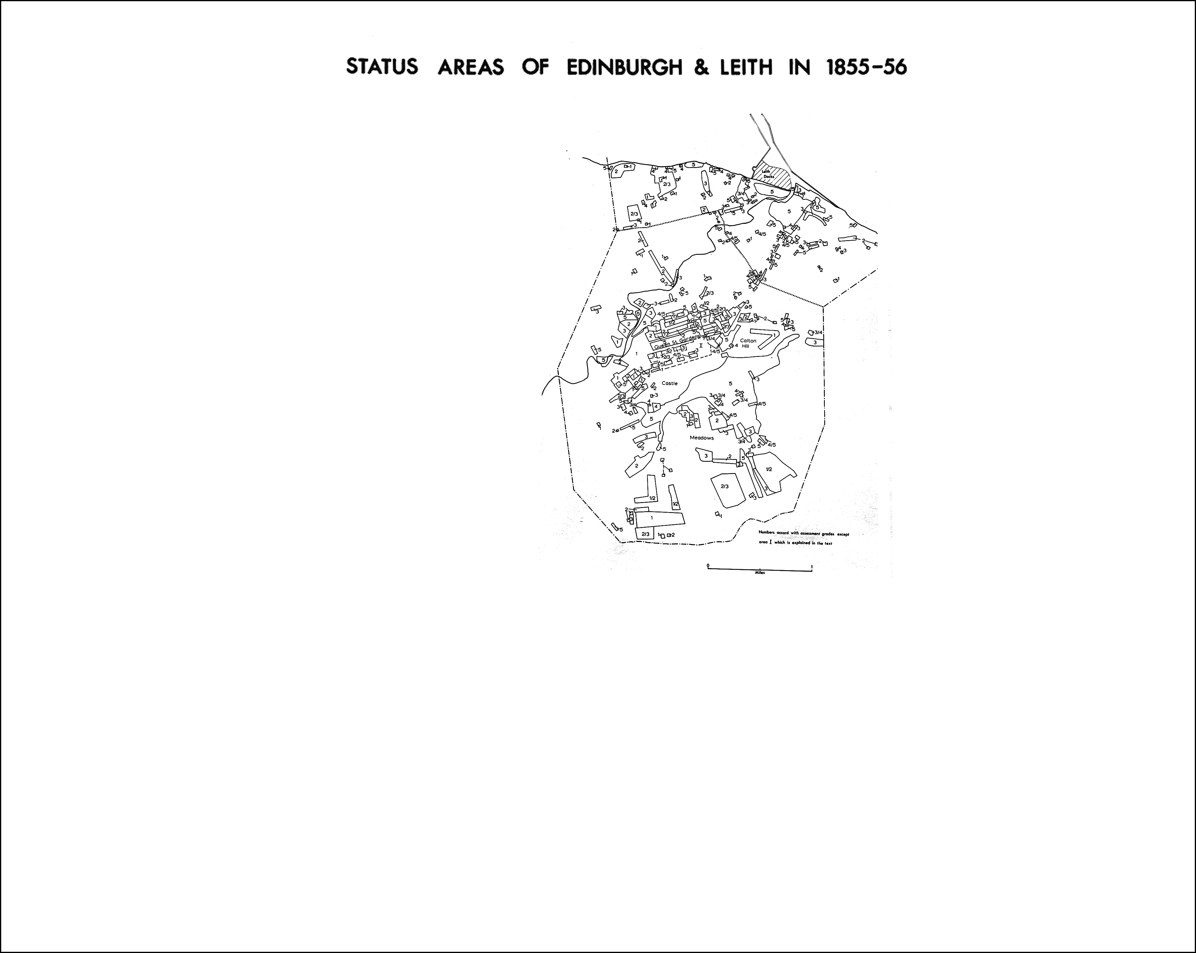 Status areas of Edinburgh & Leith in 1855-56