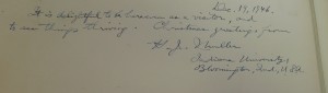 Muller signature visitors book
