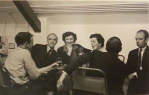 Staff socialising at the Institute of Animal Genetics, c. 1955