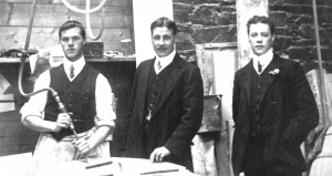 George McDonald Sutherland (right) with his brothers David (left) and Norman (middle). From a photograph loaned and reproduced with the kind permission of their great-niece.