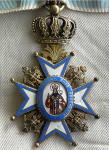 The Serbian Order of St. Sava - medallion/badge with ribbon. Coll-1146 - Medals, awards and decorations of William Hunter 