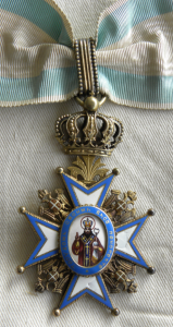 The Serbian Order of St. Sava - Medallion/badge with ribbon. Coll-1146 - Medals, awards and decorations of William Hunter 