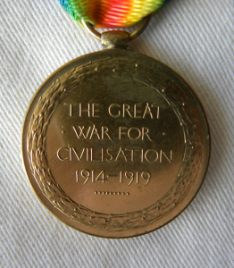 Victory Medal - awarded to William Hunter (Centre for Research Collections, Coll-1146)