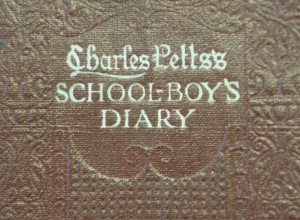 The cover of the school-boy diary kept by Archibald H. Campbell (Coll-221).