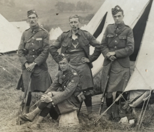A group of Sergeants at Stobs Camp, 1914. Album in EUA. Acc.99/017.
