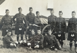 Photograph showing the Gun Team at Stobs, 1914. Album in EUA. Acc.99/017.