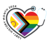 LGBT+ History Month Badge Design.