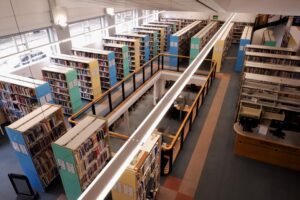 Photo of Moray House Library (internal).