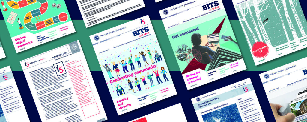 Banner image with covers of BITs Magazine