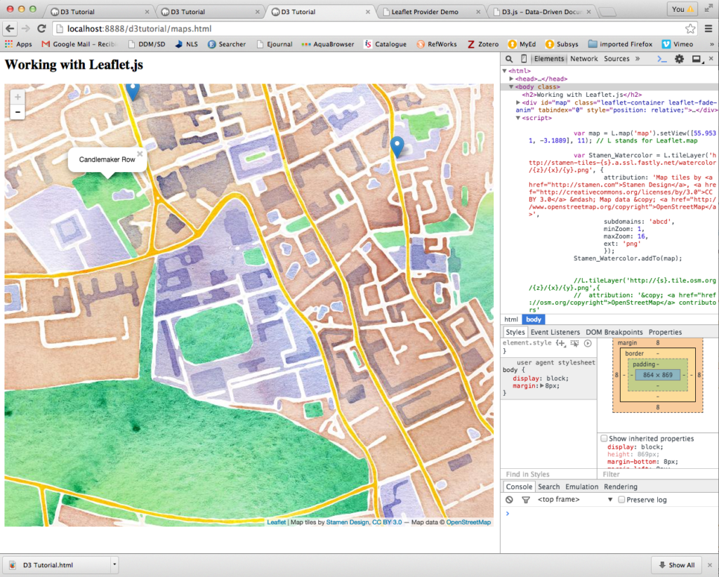 Visualising CSV data using leaflet JavaScript library