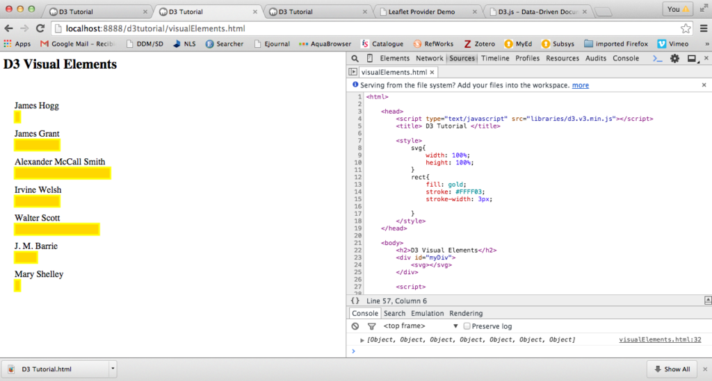 Visualising CSV data with D3 JavaScript library