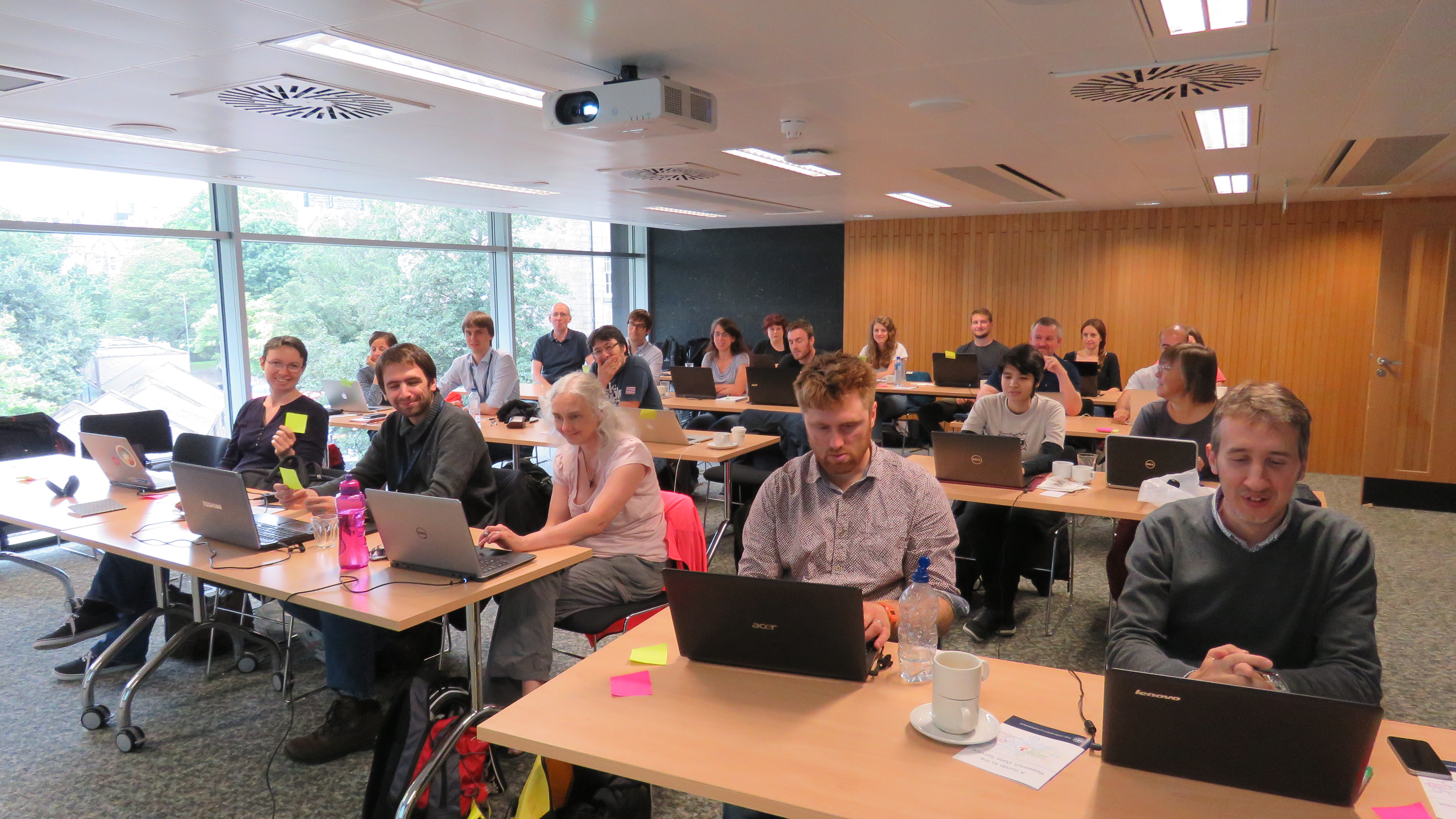 Learners at Data Carpentry workshop