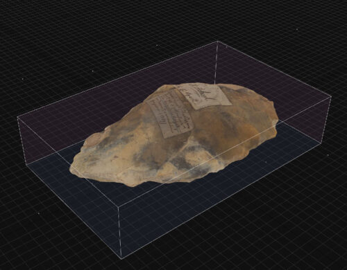 3d model of a flint tool. 