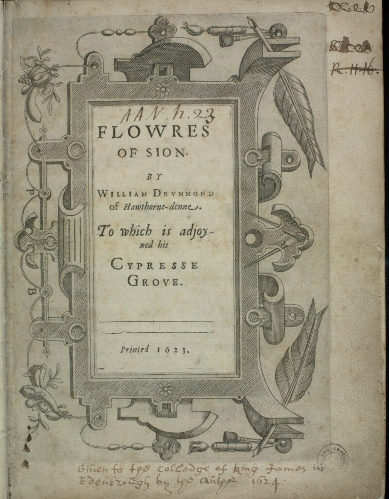 First edition of 'Flowres of Sion' (1623)