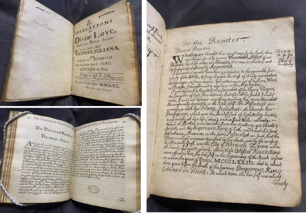 3 pages from a manuscript in the New College Library Special Collections