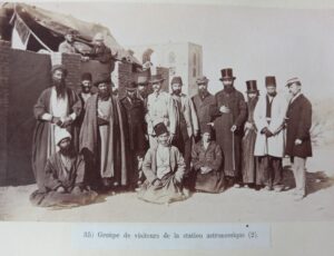 Photograph of group of visitors to the astronomical station in Persia